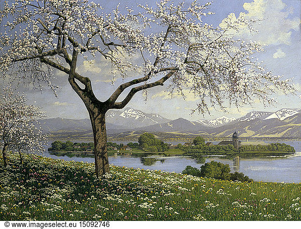 Bayerische Landschaft im Frühling   Philipp Graf  20. Jahrhundert. Künstler: Philipp Graf