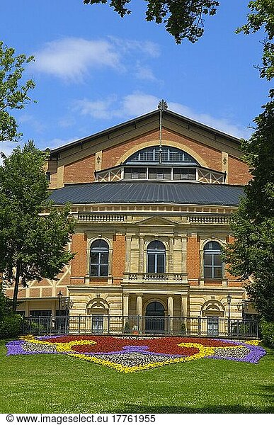 Bayreuth  Festival Richard Wagner Opera House  Bayreuth Festival Theatre  Opera House  Upper Franconia  Franconia  Bavaria  Germany  Europe