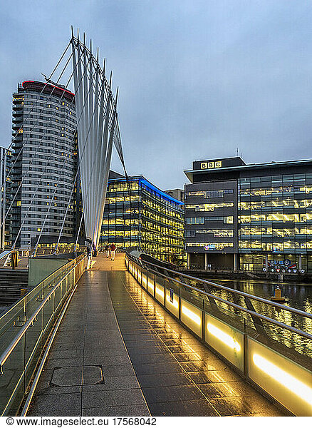 BBC Buildings at Media City UK  Salford  Manchester  England  United Kingdom  Europe