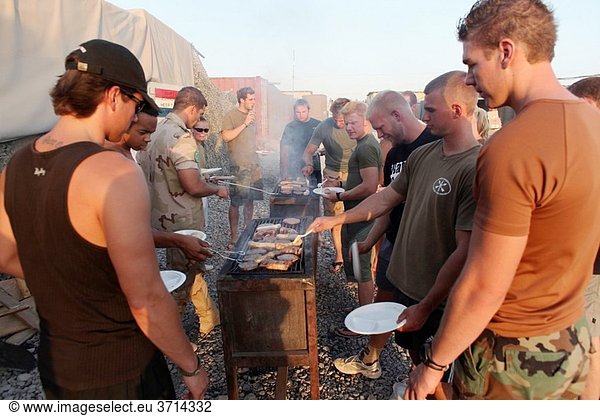 BBQ of the departing dutch soldiers in afghanistan