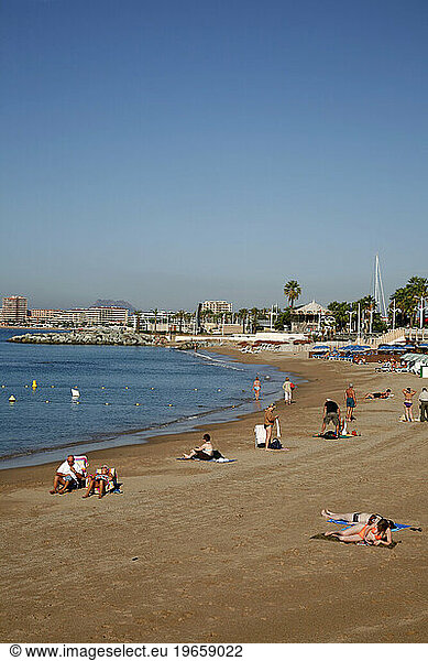 Beach at St Raphael  Var  Provence  France.