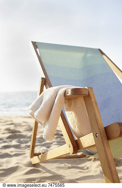 Beach Chair and Towel  Arcachon  Gironde  Aquitaine  France