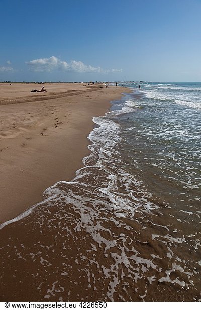 Beach Delta of Ebro river Tarragona  Spain