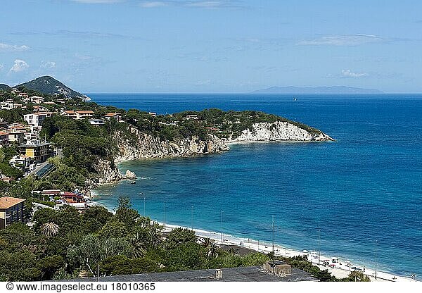 Beach  Europe  Rocks  Coast near Portoferraio  Elba  Tuscany  Italy  Europe
