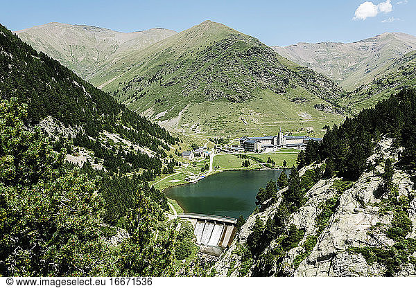 Beautiful mountain landscape in the Vall de Nuria (Catalan Pyrenees  Spain)