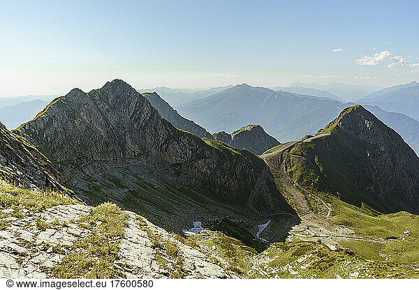 Beautiful mountainous landscape at Caucasus Nature Reserve  Sochi  Russia