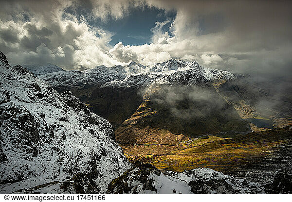 beautiful photograph of snowy mountains
