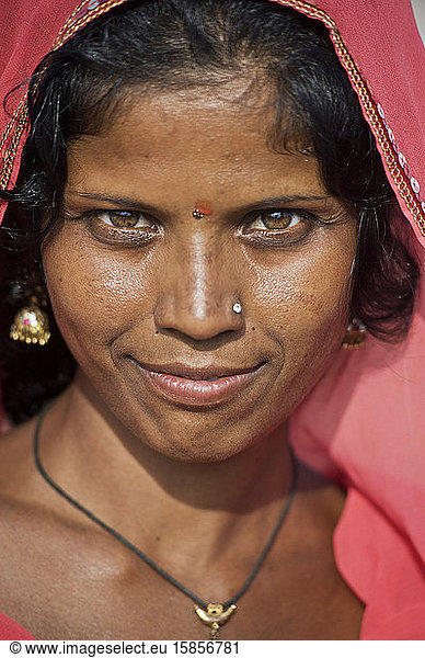 Beautiful Rajasthani woman portrait
