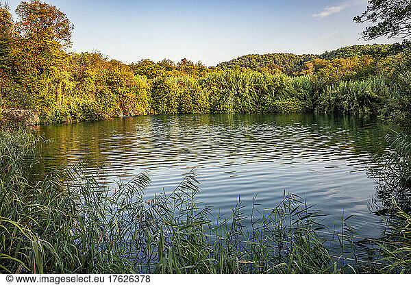 Beautiful view of river at Krka National Park  Sibenik-Knin  Croatia