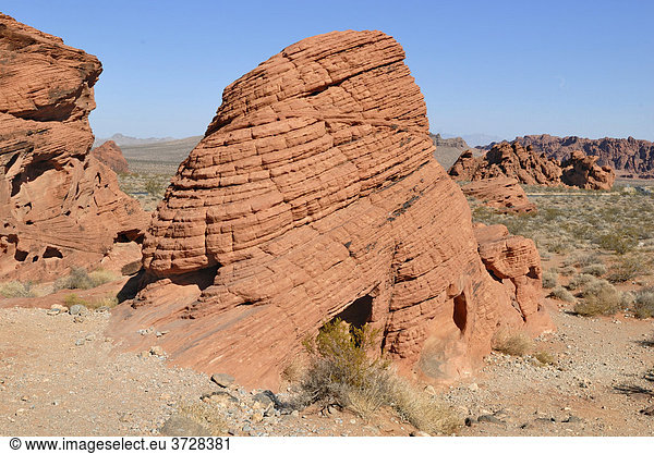 Beehives  rote Felsformation im Valley of Fire State Park  Nevada  USA