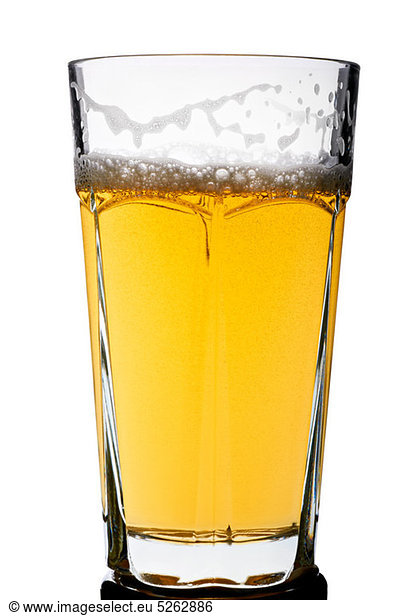 Beer glass with beer