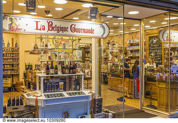 Belgium  Brussels  window display of delicacy shop