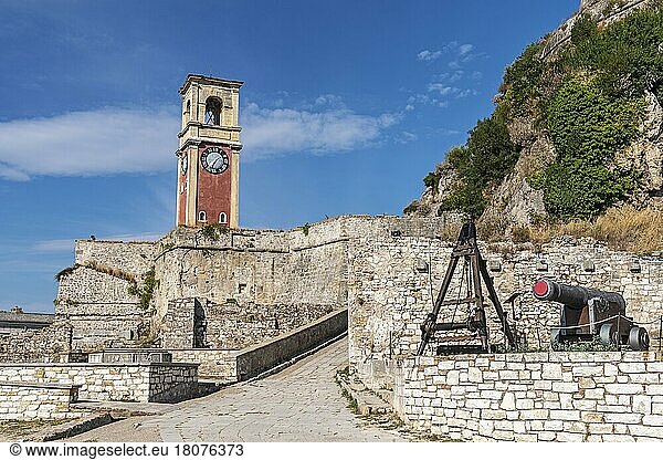 Bell tower  old fortress  Kerkyra  Corfu Island  Ionian Islands  Greece  Europe