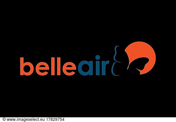 Belle Air Europe  Logo  Schwarzer Hintergrund