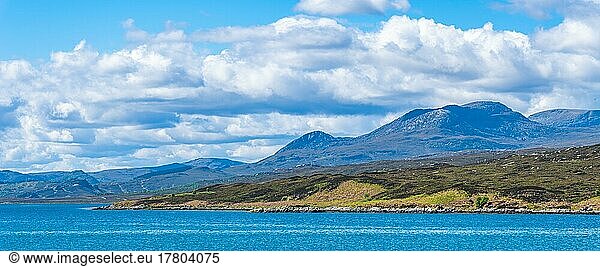 Ben Hope from the causeway across the Kyle of Tongue  NC500  Northern  Scotland  UK