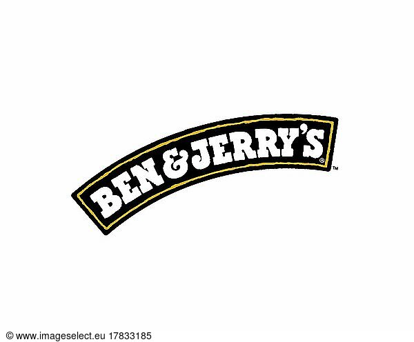 Ben & Jerry's  gedrehtes Logo  Weißer Hintergrund