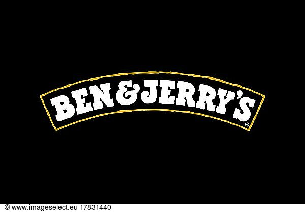 Ben & Jerry's  Logo  Schwarzer Hintergrund
