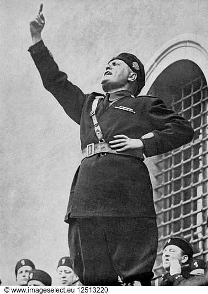 Benito Mussolini Benito Mussolini Italian Fascist Dictator C S Artist Unknown Wartime