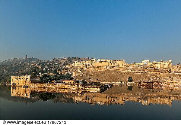 Berühmtes Wahrzeichen von Rajasthan  Amer (Amber) Fort  Rajasthan  Indien  Asien