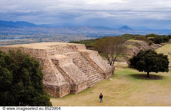Berg  Ruine  hoch  oben  Mexiko  Ansicht  Erhöhte Ansicht  Aufsicht  heben  Oaxaca