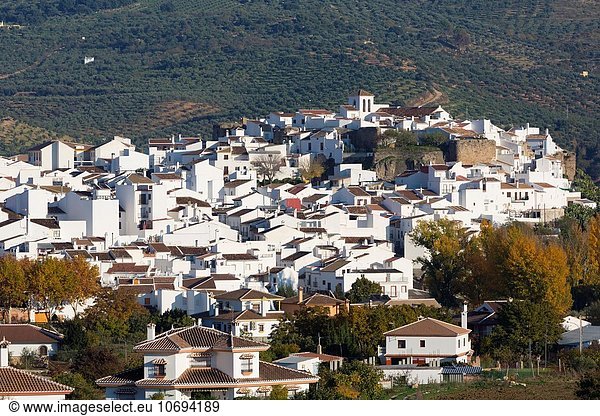 Berg waschen Stadt weiß Süden typisch Andalusien
