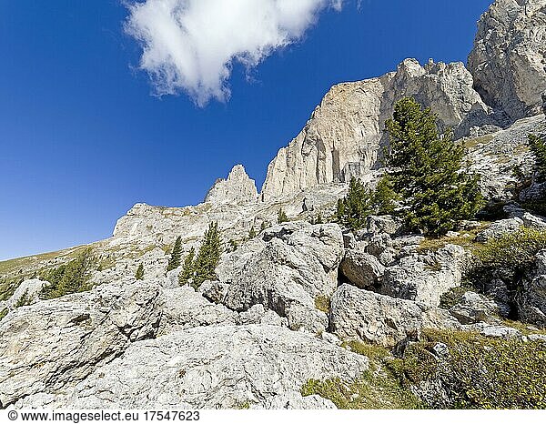 Berglandschaft  Rosengarten  Dolomiten  Trentino  Südtirol  Italien  Europa