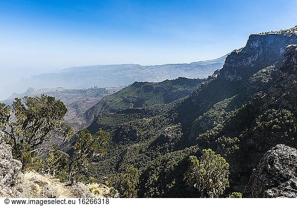 Berglandschaft  Simien Mountains Nationalpark  Äthiopien  Afrika