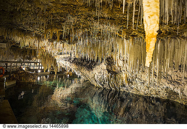 Bermuda  Crystal Cave  Stalagmites and stalactites