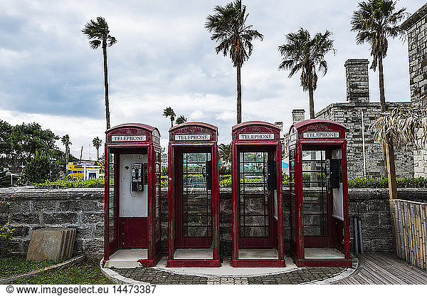 Bermuda  Old british phone cells in the royal naval dockyard
