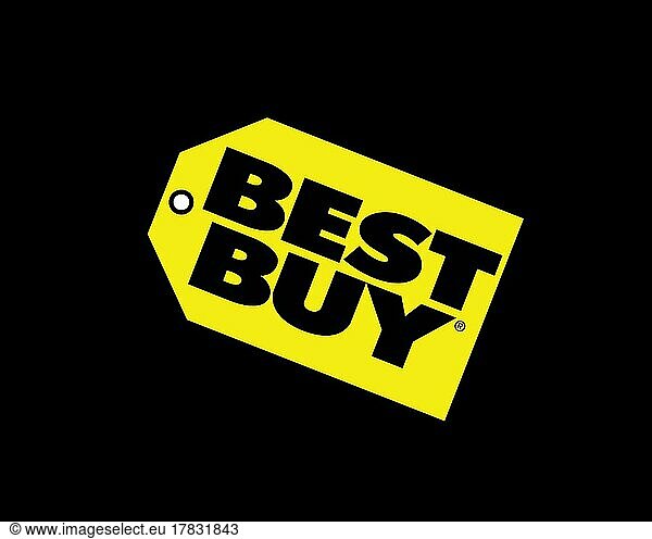 Best Buy Europe  gedrehtes Logo  Schwarzer Hintergrund B