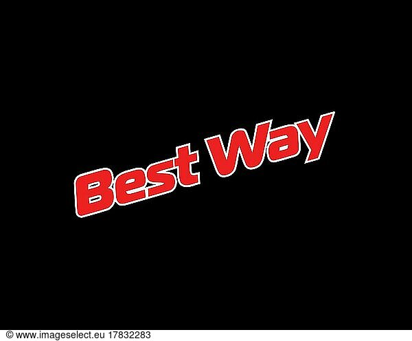 Best Way  gedrehtes Logo  Schwarzer Hintergrund