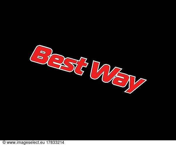 Best Way  gedrehtes Logo  Schwarzer Hintergrund B