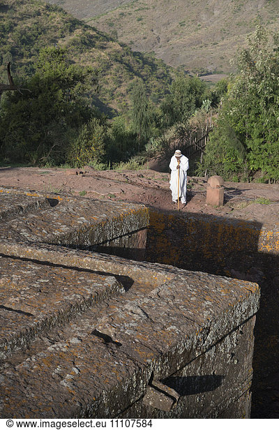 Bet Giyorgis church  Lalibela Rock Hewn Churches  UNESCO World Heritage Site  Northern Ethiopia  Africa