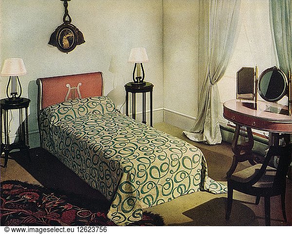 Bettdecke aus gewebter Baumwolle von Vantona Textiles Ltd  1941. Künstler: Unbekannt.