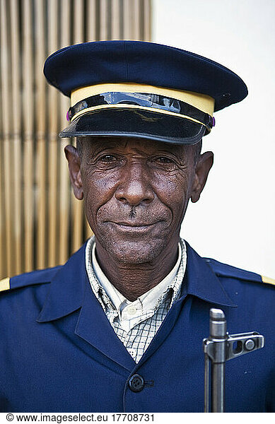 Bewaffneter Hotelwächter; Region Amhara  Äthiopien