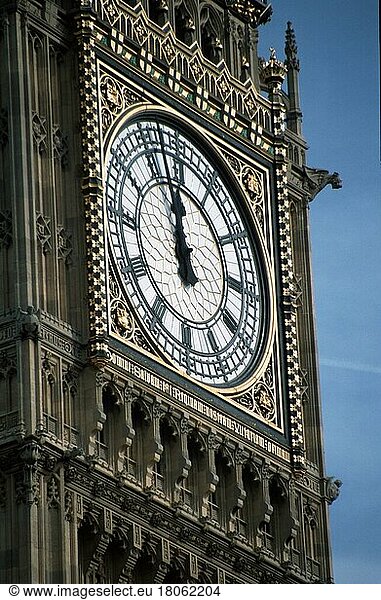 Big Ben  London  England  Great Britain  Great Britain  Europe  clock  tower clock  vertical
