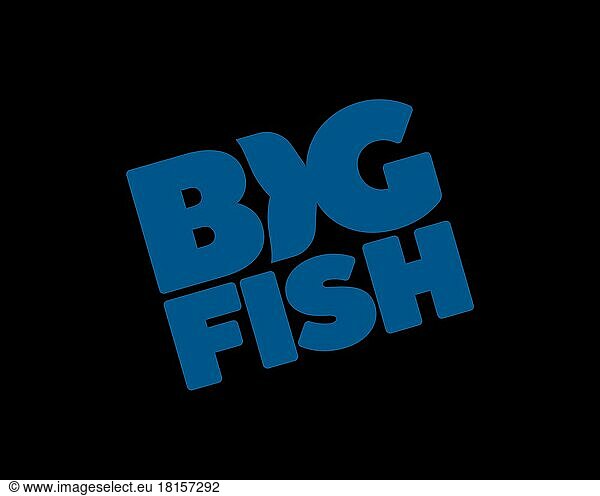 Big Fish Games  gedrehtes Logo  Schwarzer Hintergrund
