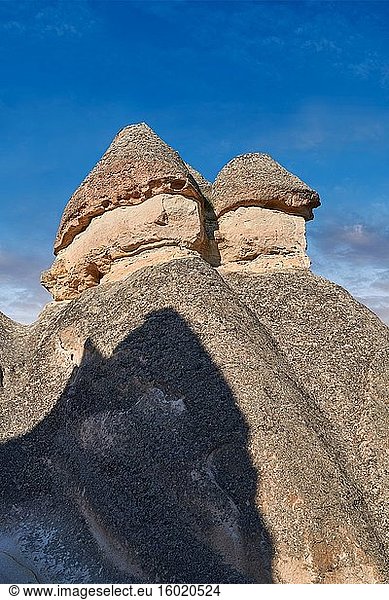 Bilder und Fotos der Feenkamin-Felsformationen und Felssäulen des Pasaba-Tals in der Nähe von Goreme  Kappadokien  Nevsehir  Türkei.