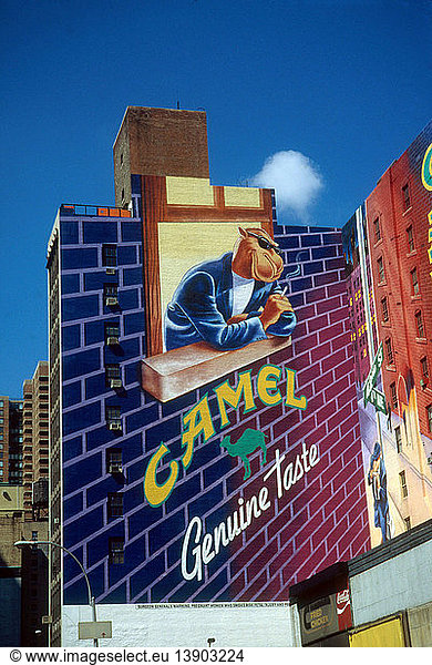 Billboard With Joe Camel Advertising Cigarettes
