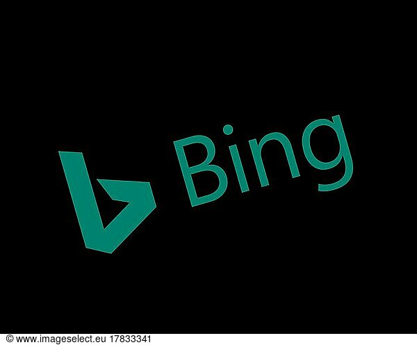 Bing Maps  gedrehtes Logo  Schwarzer Hintergrund