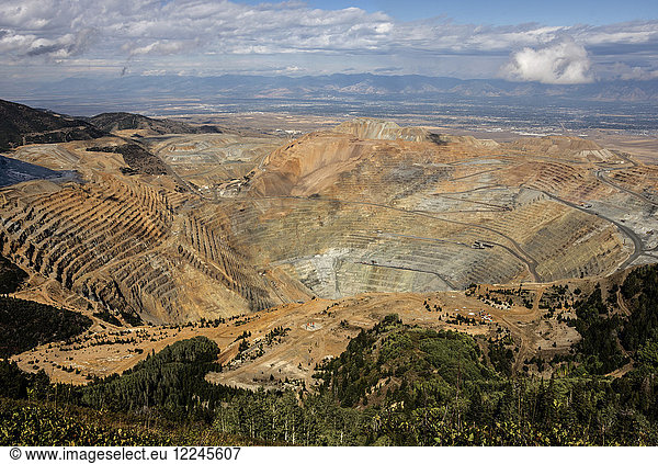 Bingham Canyon Copper Mine  Salt Lake City  Utah  Vereinigte Staaten von Amerika  Nordamerika