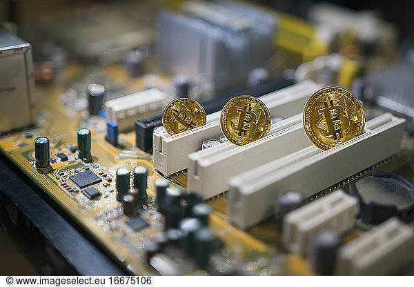 Bitcoin mining inside a computer