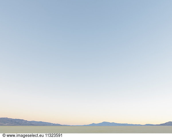 Black Rock Desert and vast sky at dawn  Nevada