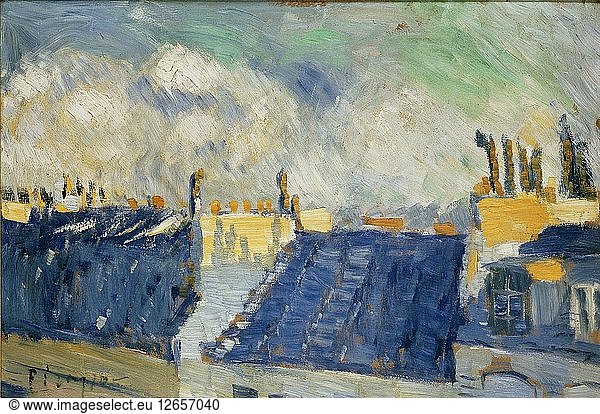 Blaue Dächer  Paris  1901. Künstler: Pablo Picasso.