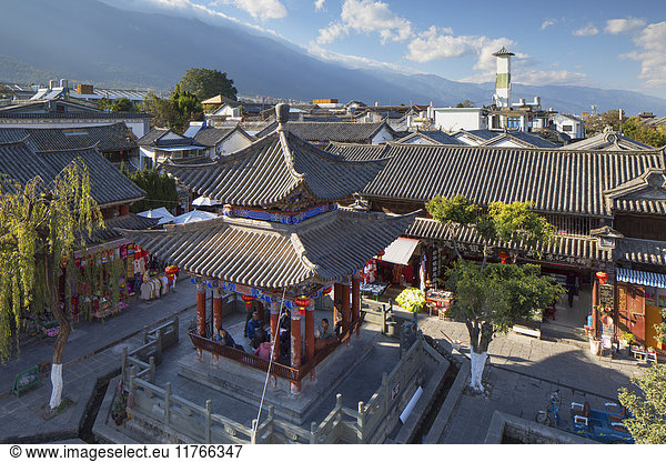 Blick auf Dali  Yunnan  China  Asien