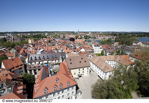 Blick auf die Altstadt von Konstanz  Bodensee  Baden-Württemberg  Deutschland  Europa