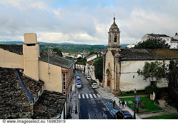 Blick auf die Kapelle von Carme in Lugo  Spanien.
