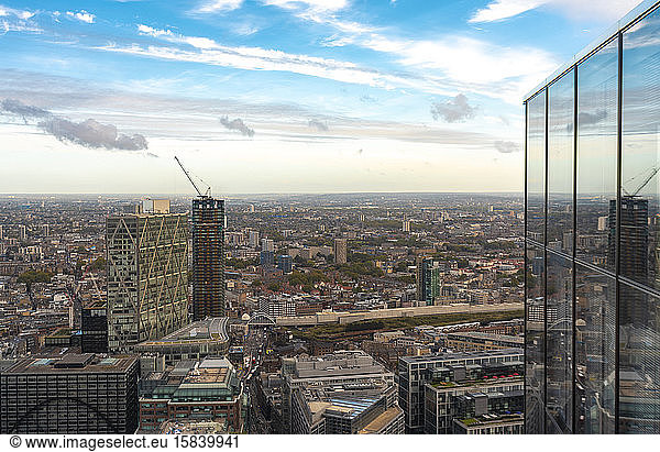 Blick auf die Londoner Stadt von oben