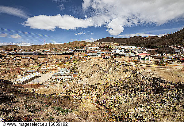 Blick auf Pulacayo; Pulacayo  Abteilung Potosi  Bolivien