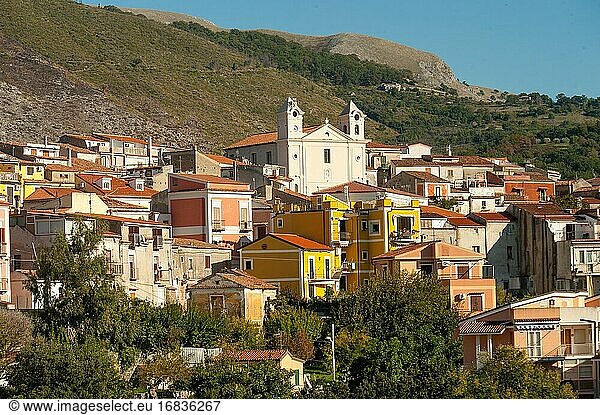 Blick auf San Nicola Arcella  Provinz Cosenza  Kalabrien.